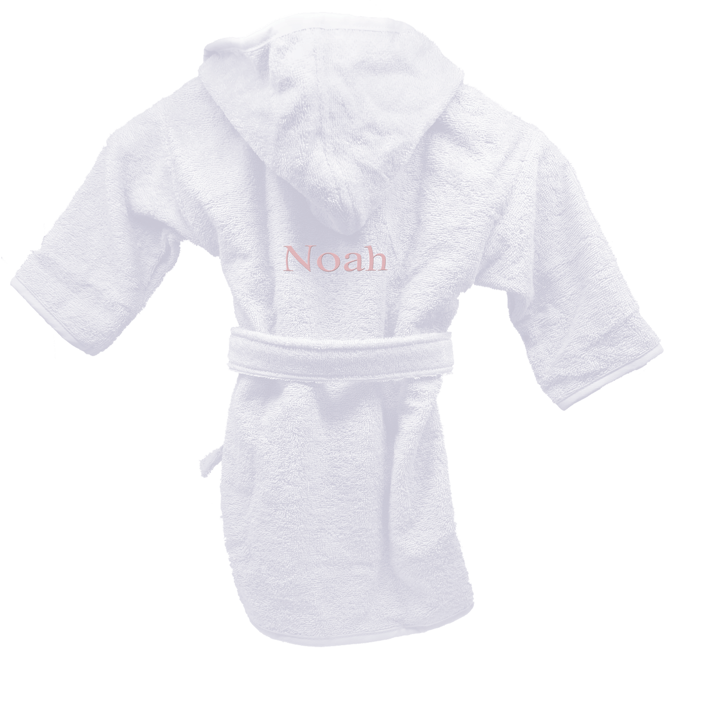 Badjas uni line wit 1-2jr - naam geborduurd