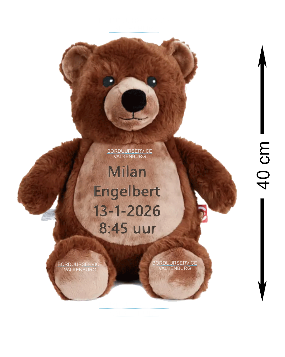 Cubbies Grizzlybeer met je eigen gegevens GRATIS erop geborduurd