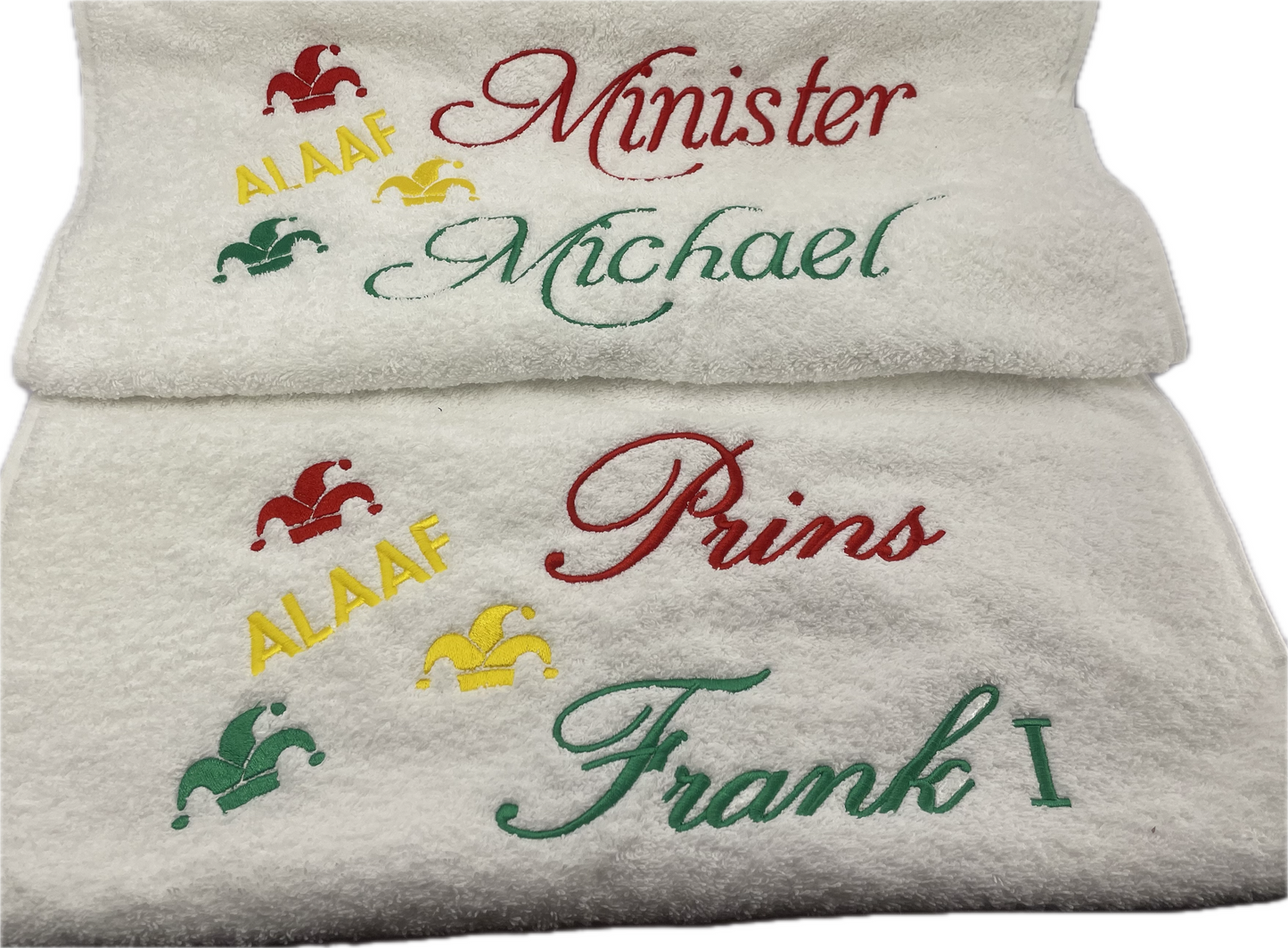 Prins carnaval Handdoek gepersonaliseerd met naam