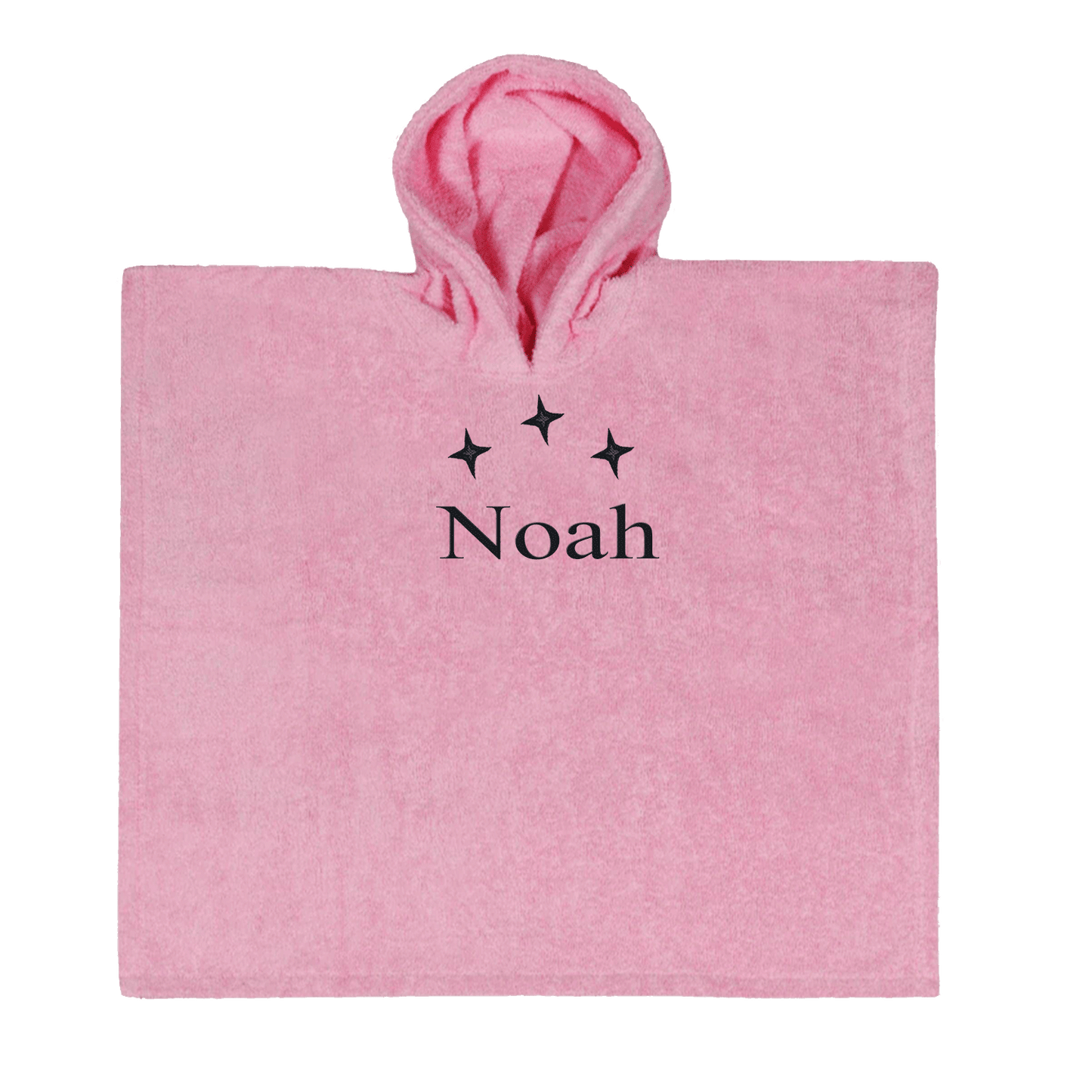 Bad poncho roze (55x55) - 1 stuk Met GRATIS uw naam er op geborduurd | Borduurservice Valkenburg