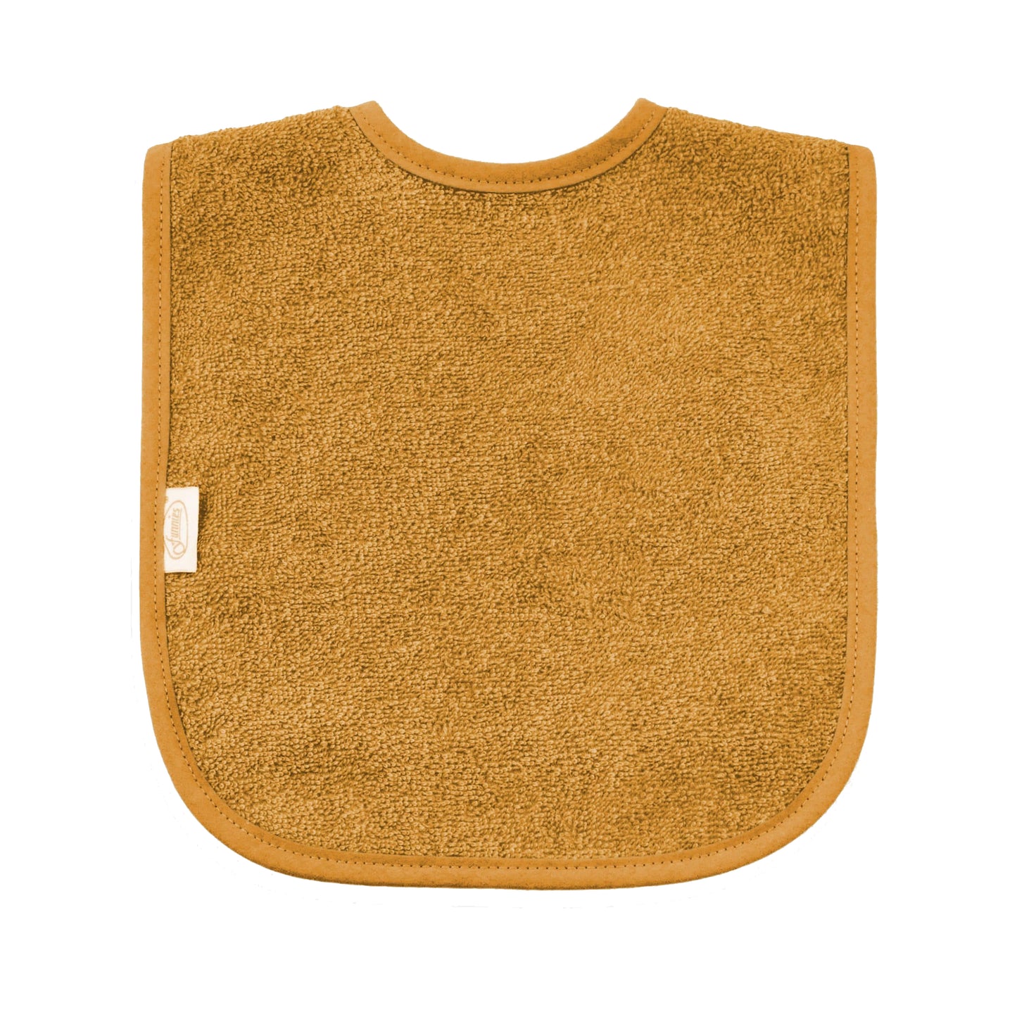 Slabbetje uni line - oker geel - met EIGEN naam