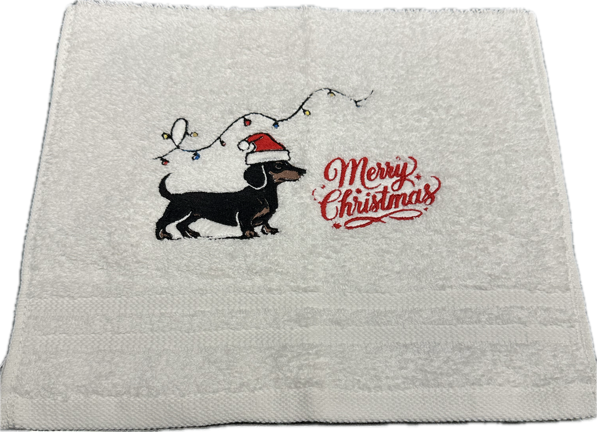 Kerst gasten doekjes tecket merry christmas 2 stuks