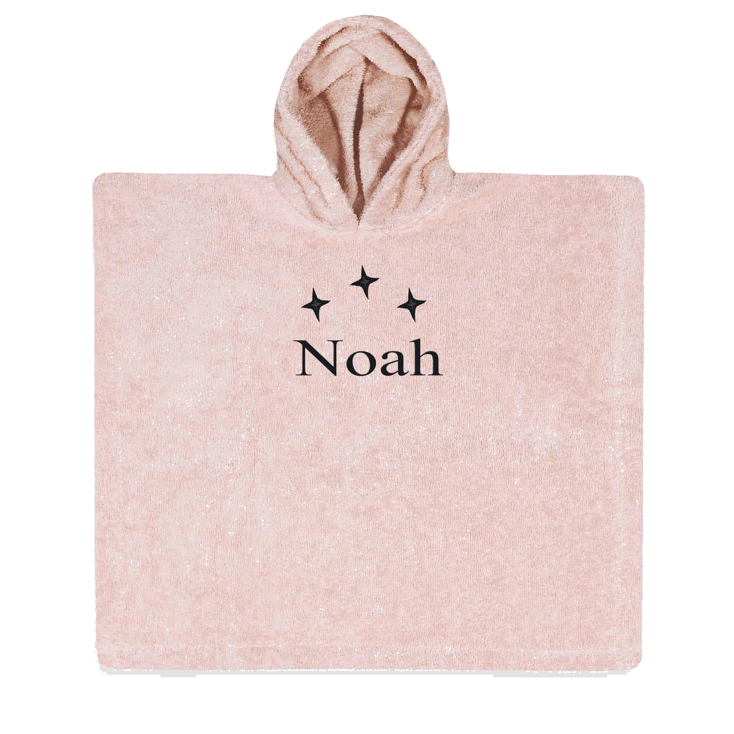 Bad poncho blush (55x55) - met naam geborduurd