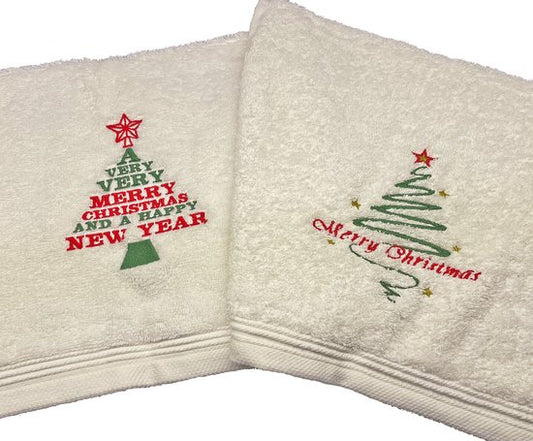 Kerst gastendoekjes set 2 stuks--merry-christmas kerst- gastendoekjes, relatie geschenk,