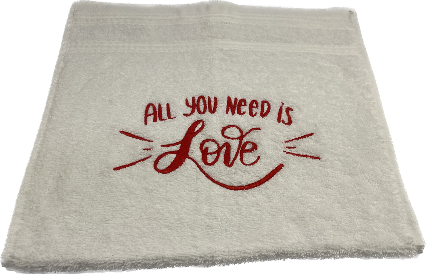 Valentijns handdoekjes - 2 gastendoekjes Valentijnsdag- cadeau- Bruiloft - Moederdag- Valentijn -gepersonaliseerd