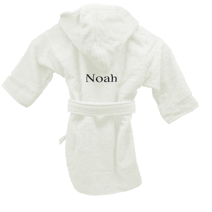 Badjas uni line ecru met gratis geborduurde naam