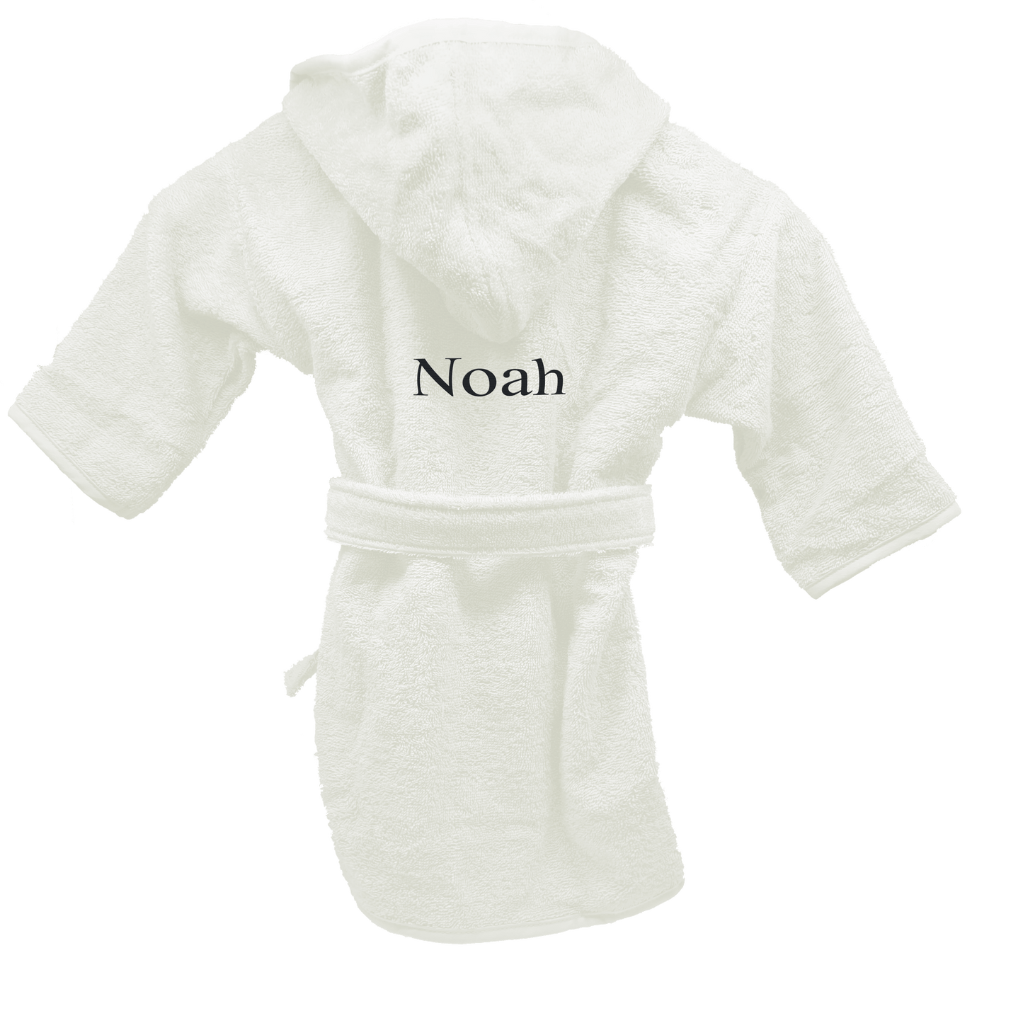 Badjas uni line ecru met gratis geborduurde naam