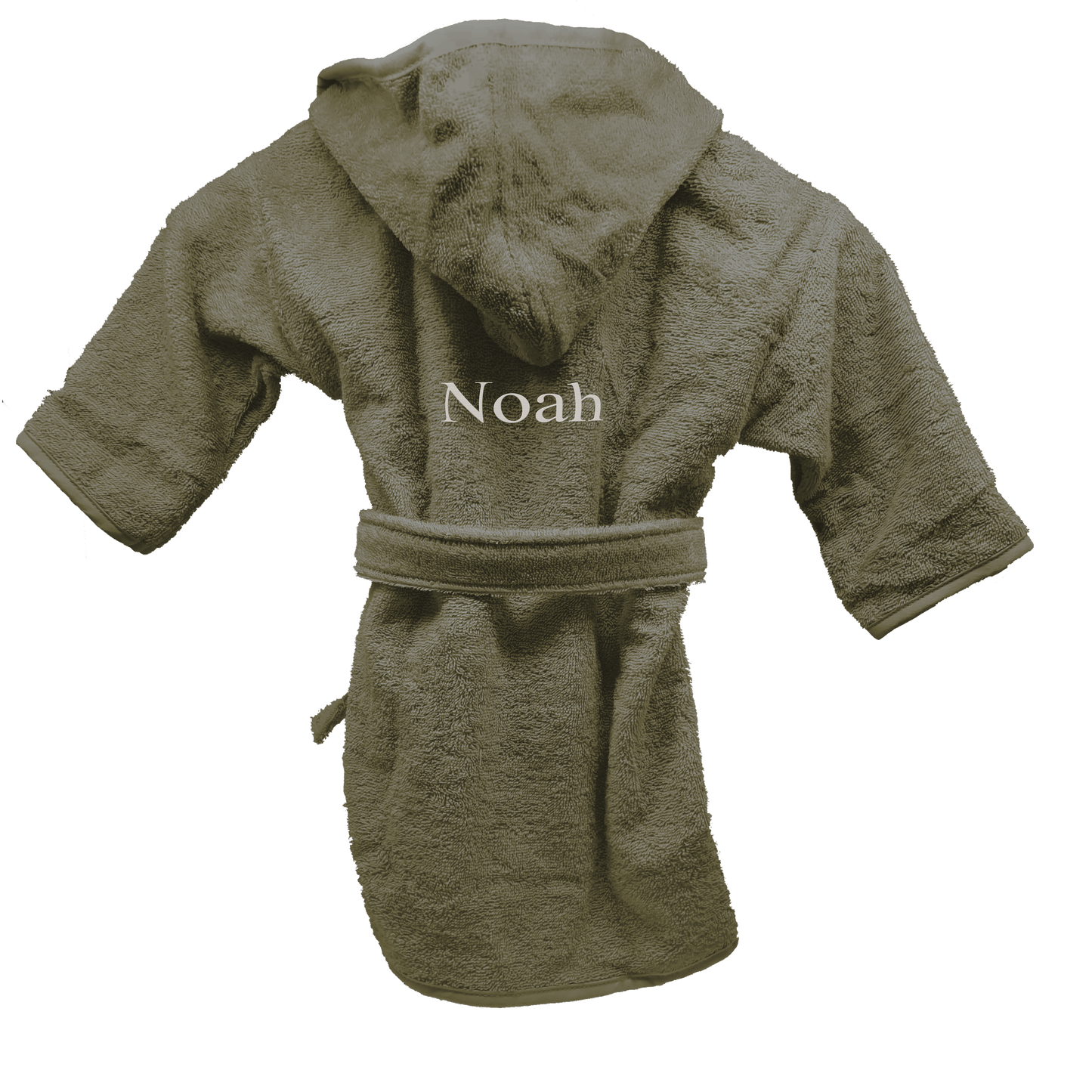 Badjas uni line forest green met gratis geborduurde naam