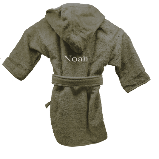 Badjas uni line forest green met gratis geborduurde naam