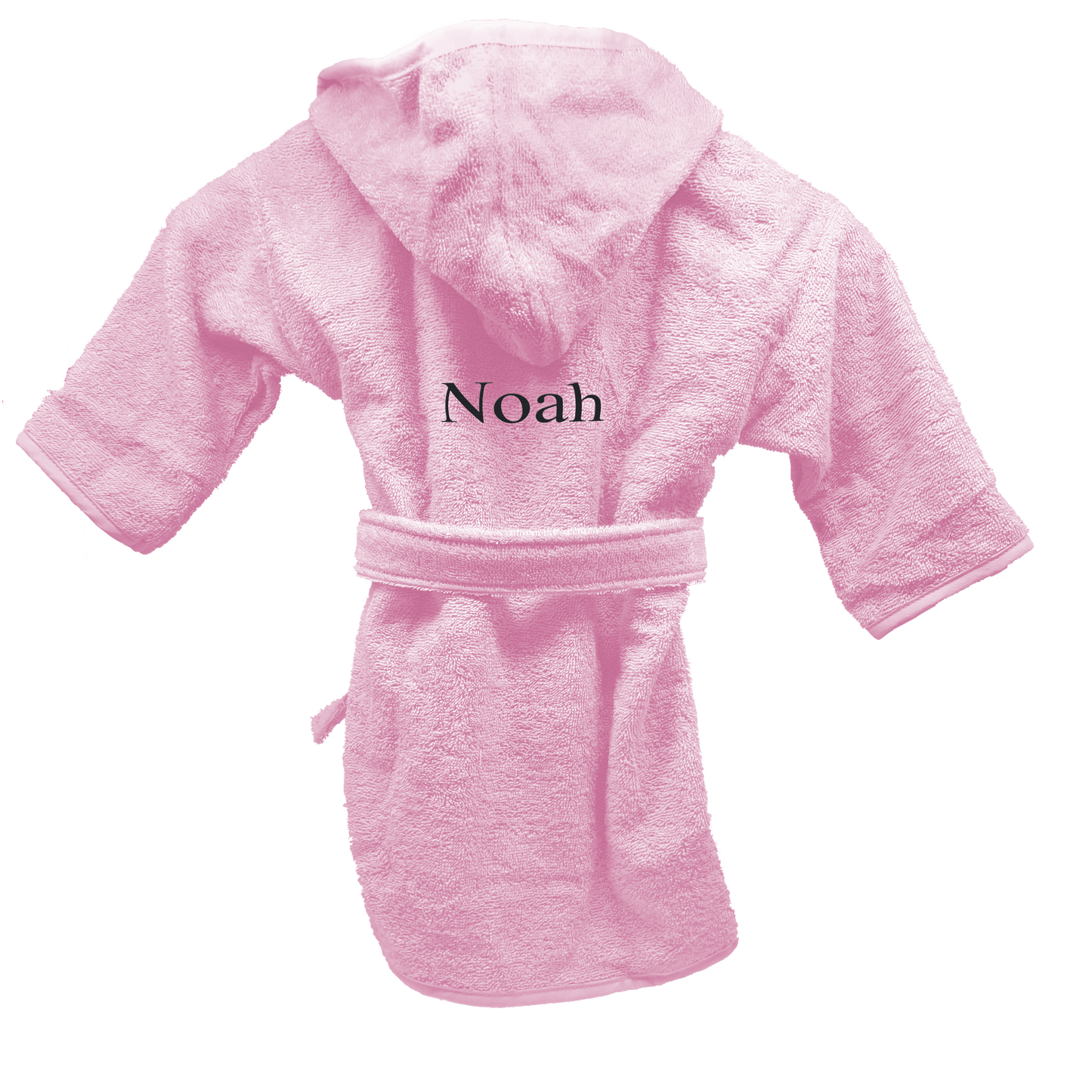 Badjas uni line roze met gratis geborduurde naam