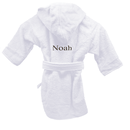 Badjas uni line wit 1-2jr - naam  geborduurd