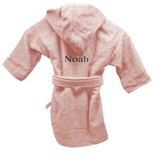 Badjas uni line blush met gratis geborduurde naam