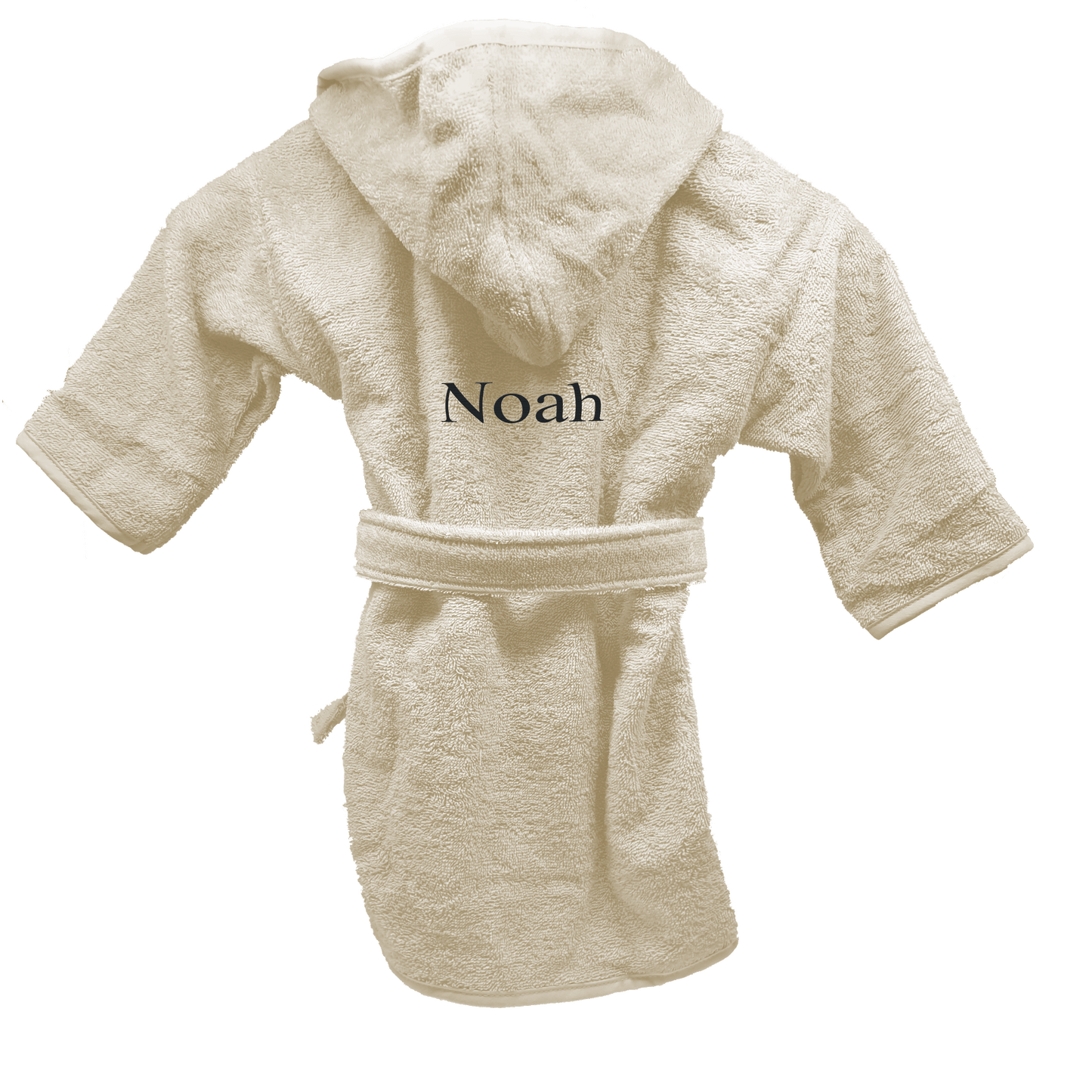 Badjas uni line creme met gratis geborduurde naam