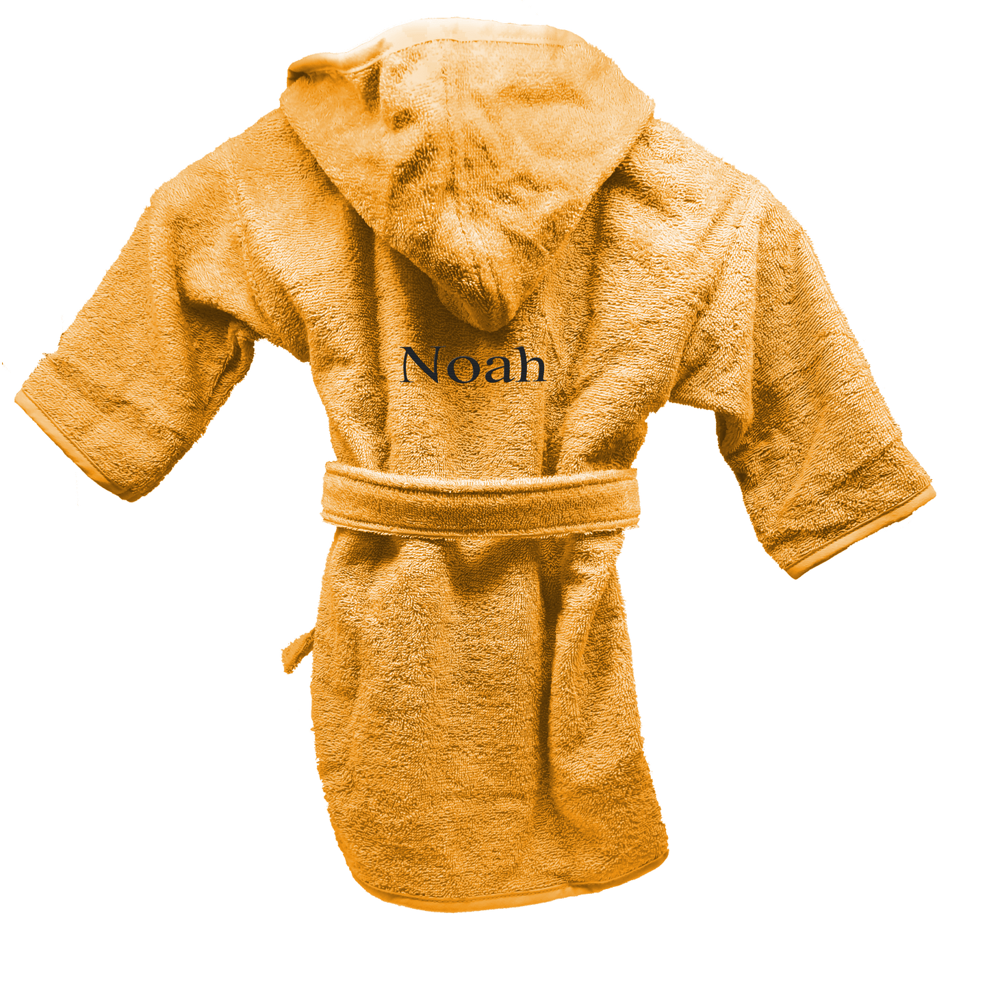 Badjas uni line ochre met gratis geborduurde naam