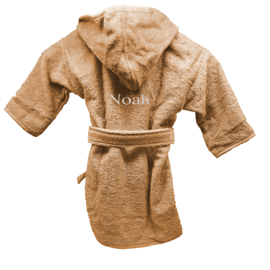 Badjas uni line sand met gratis geborduurde naam