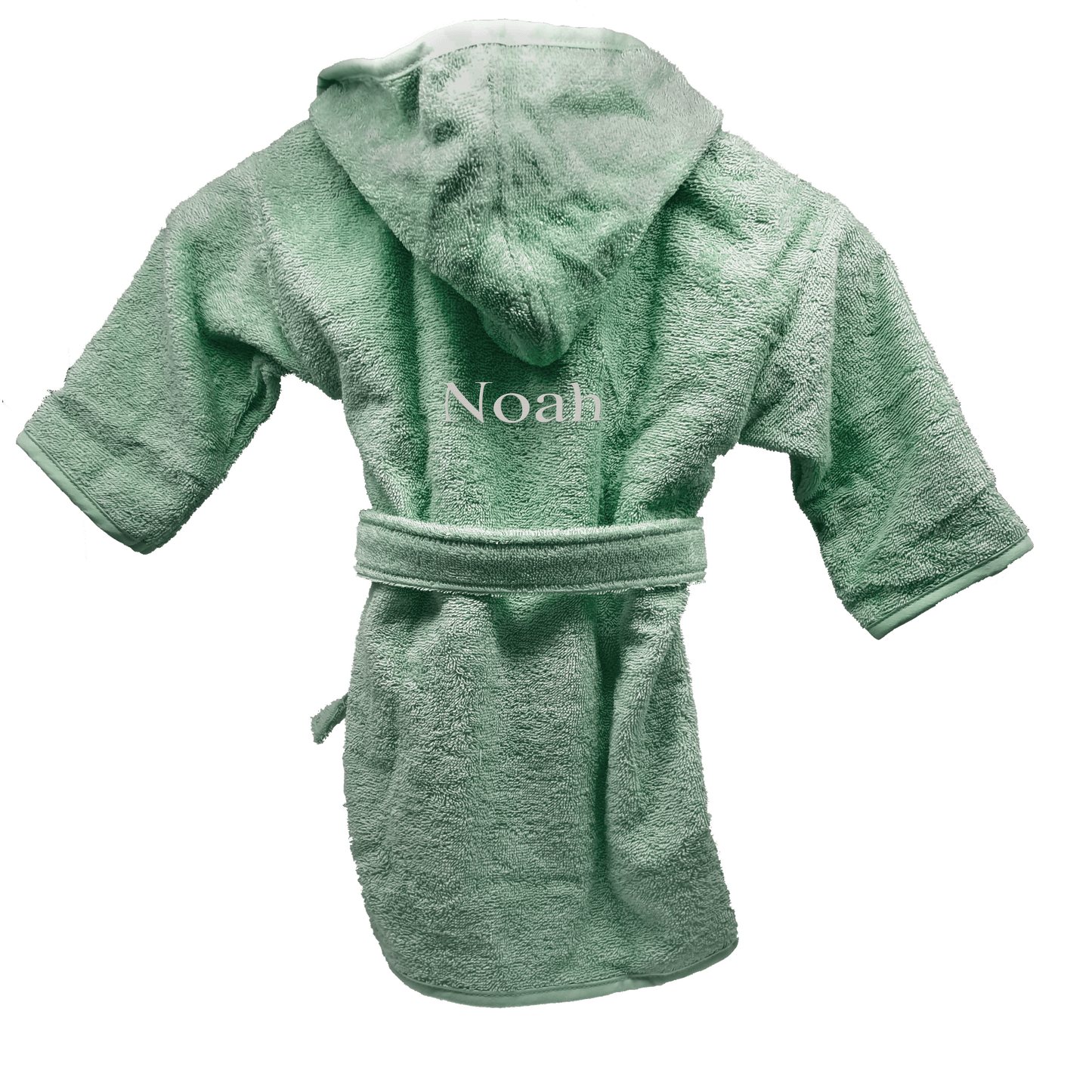 Badjas uni line stone green met gratis geborduurde naam