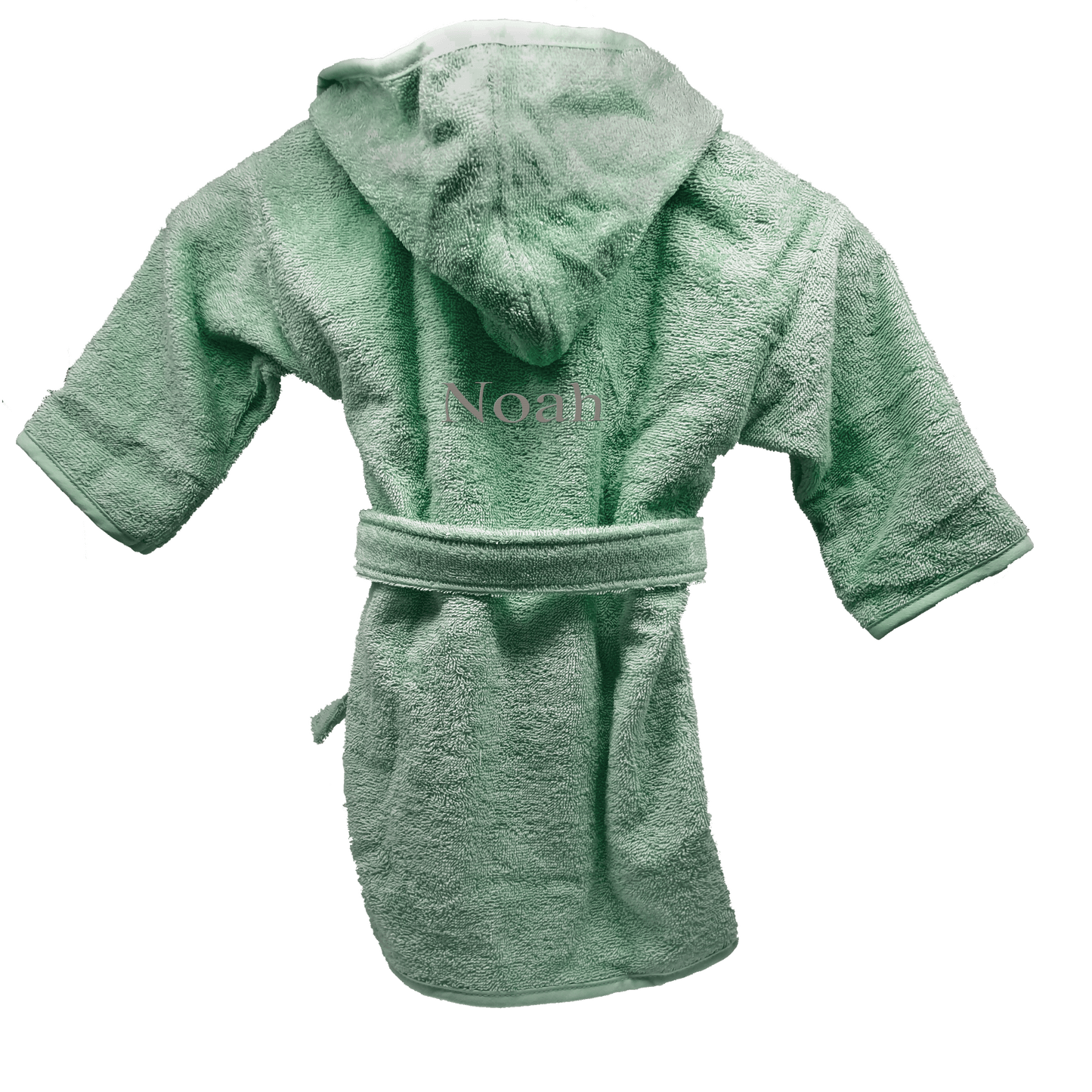 Badjas uni line stone green met gratis geborduurde naam