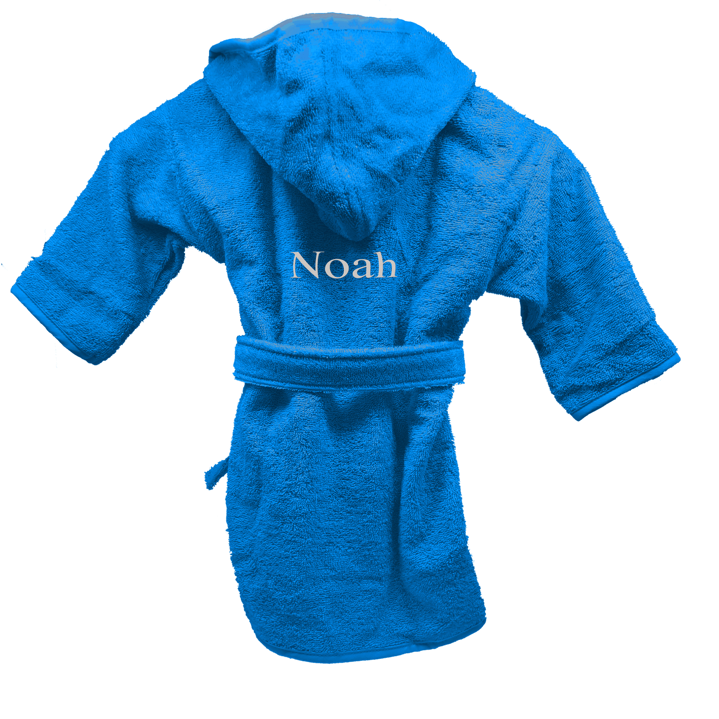 Badjas uni line turquoise met gratis geborduurde naam