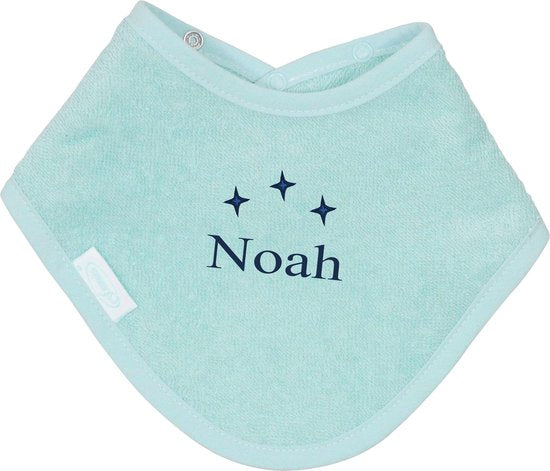 Bandana slabbetje uni line - mint  - met GRATIS geborduurde naam