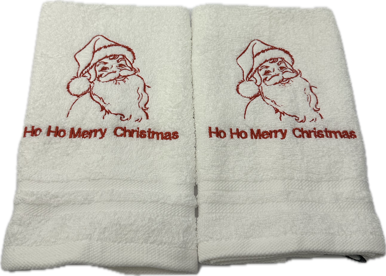 Kerst gastendoekjes set 2 stuks -Ho Ho kerstman- gastendoekjes, relatie geschenk,