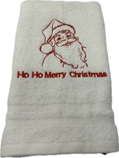 Kerst gastendoekjes set 2 stuks -Ho Ho kerstman- gastendoekjes, relatie geschenk,