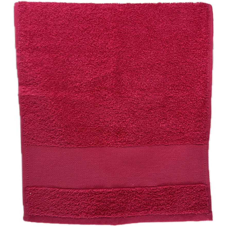 Gastendoek met brede band 7cm fuchsia - Gepersonaliseerd met naam