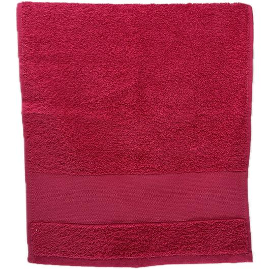 Gastendoek met brede band 7cm fuchsia - Gepersonaliseerd met naam