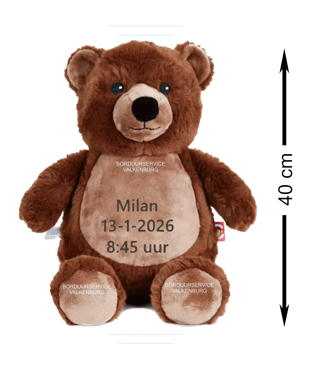 Cubbies Grizzlybeer met je eigen gegevens GRATIS erop geborduurd