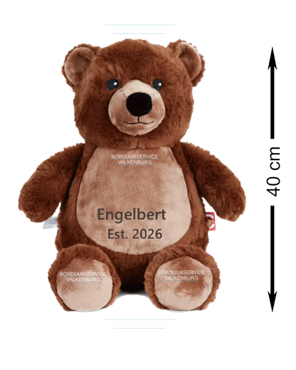 Cubbies Grizzlybeer met je eigen gegevens GRATIS erop geborduurd