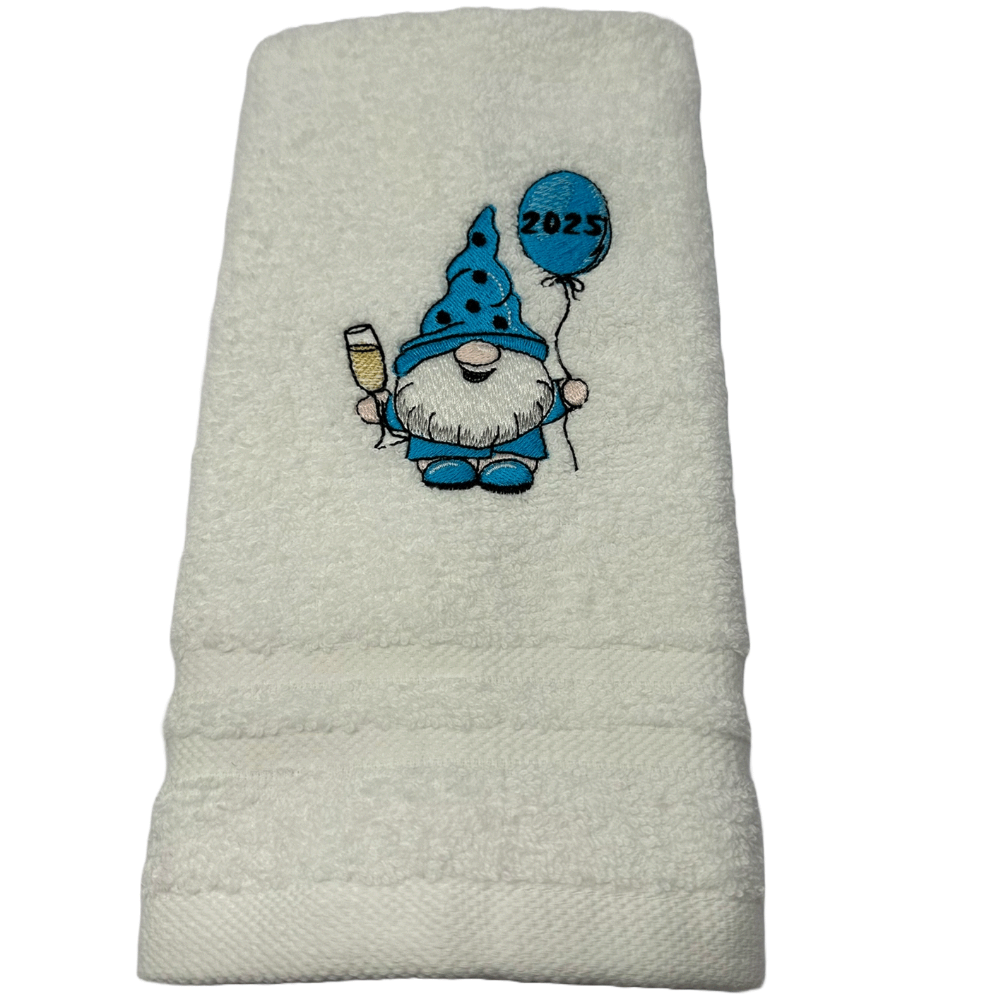 Kerst gastendoekjes - 2st - blauwe gnoom met ballon - Christmas - relatiegeschenk - geschenk - cadeau - gift