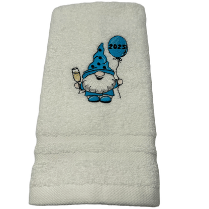 Kerst gastendoekjes - 2st - blauwe gnoom met ballon - Christmas - relatiegeschenk - geschenk - cadeau - gift