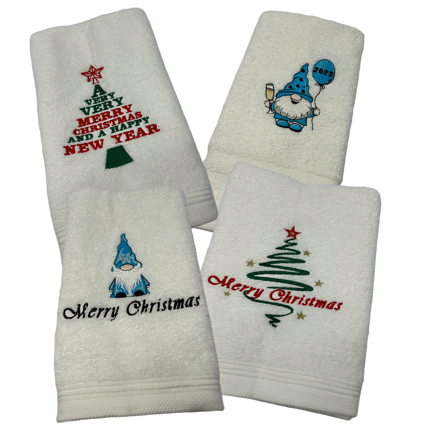 Kerst gastendoekjes - SET 4st. - Merry Christmas - geschenk - cadeau - gift