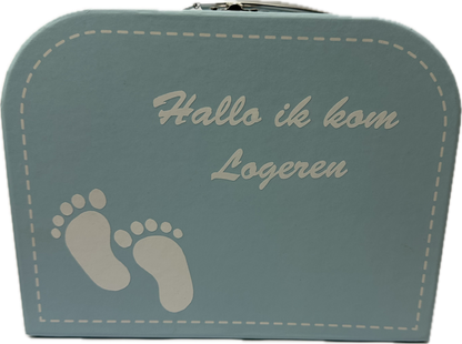 Koffertje L blauw met naam