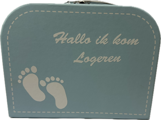 Koffertje L blauw met naam