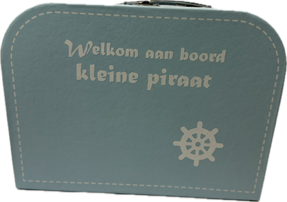 Koffertje L blauw met naam
