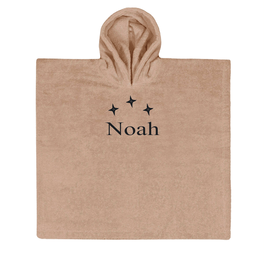 Bad Poncho pinkstone (55x55) -  Met  naam er op geborduurd