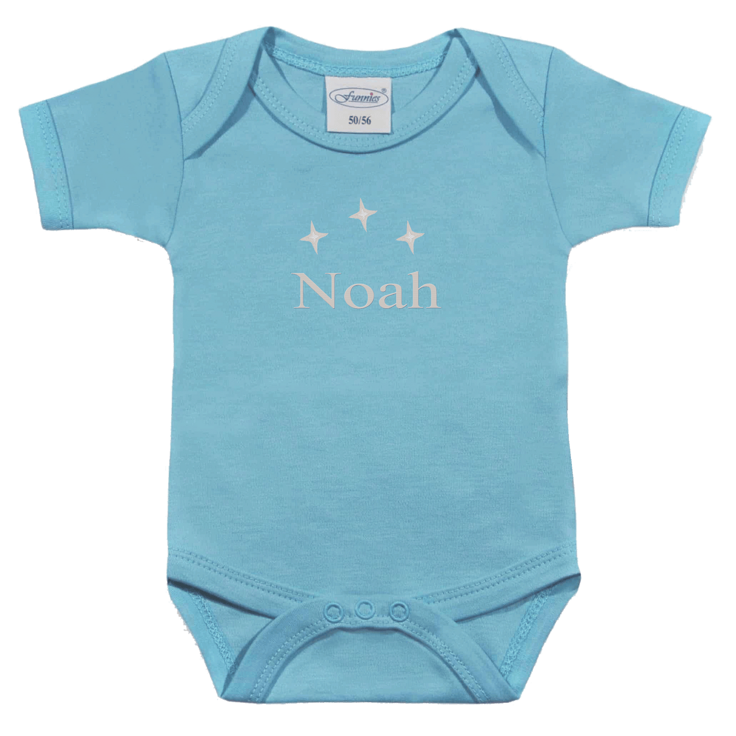 Rompertje met naam geborduurd - FUNNIES - een leuk babycadeau