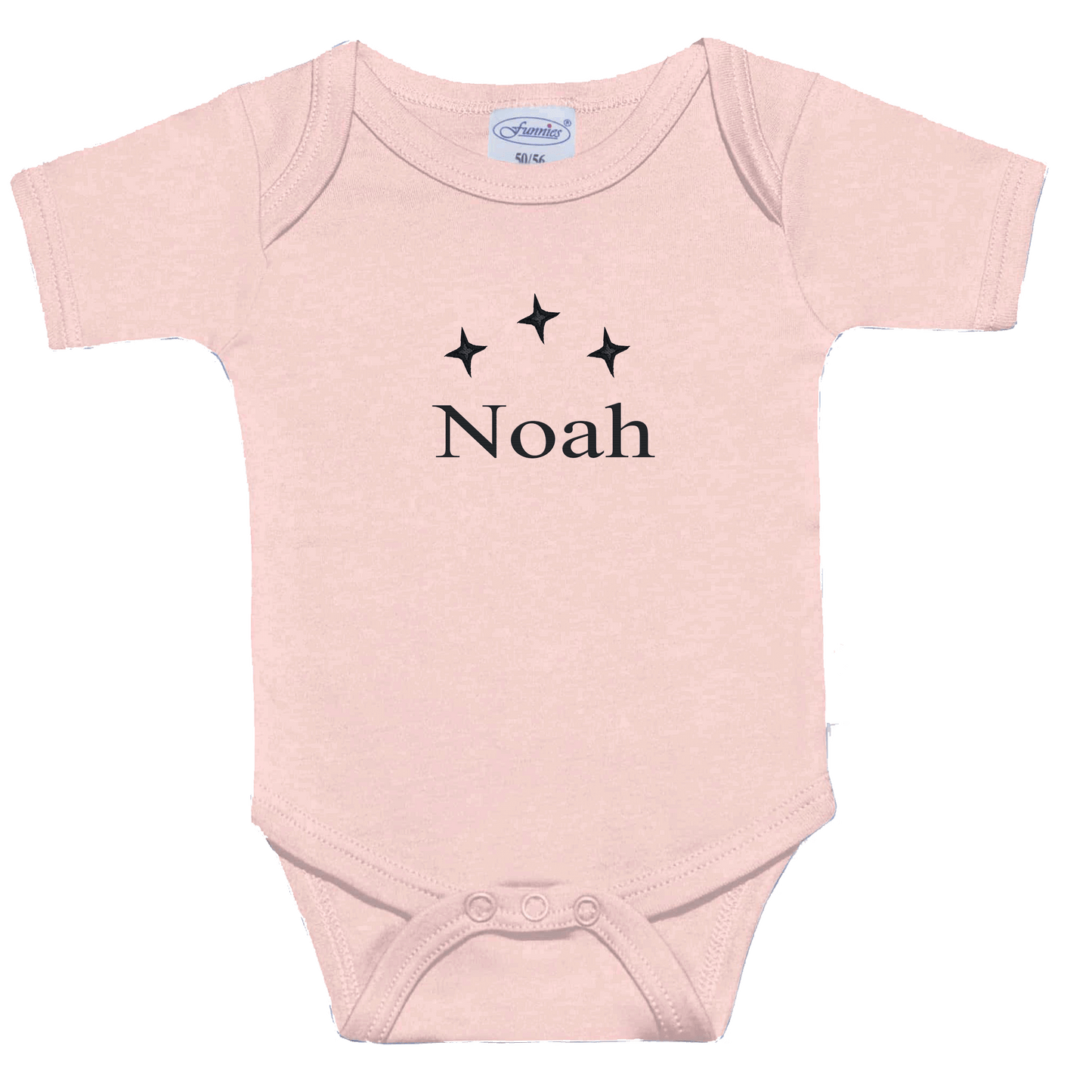 Rompertje met naam geborduurd - FUNNIES - een leuk babycadeau