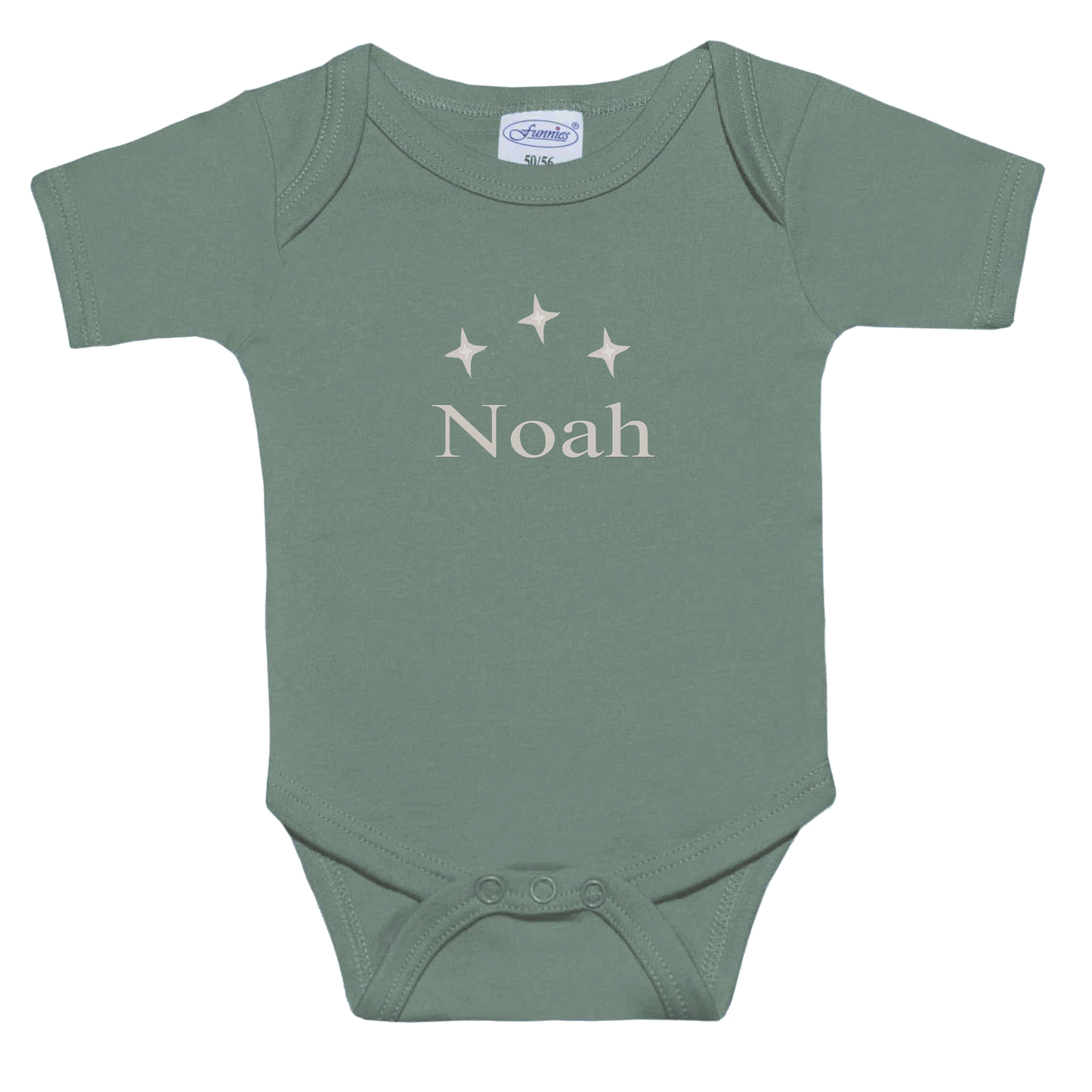 Rompertje met naam geborduurd - FUNNIES - een leuk babycadeau