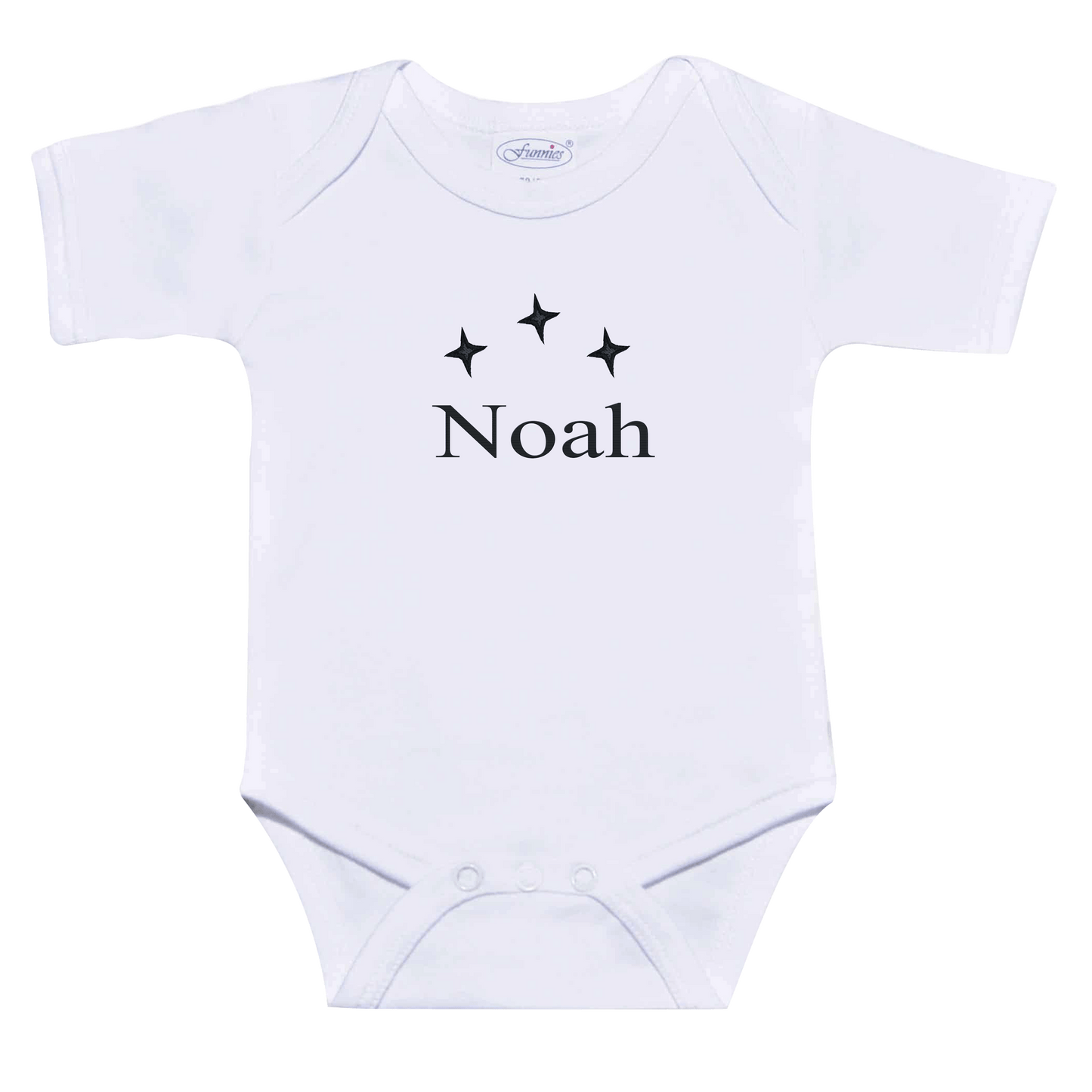 Rompertje met naam geborduurd - FUNNIES - een leuk babycadeau