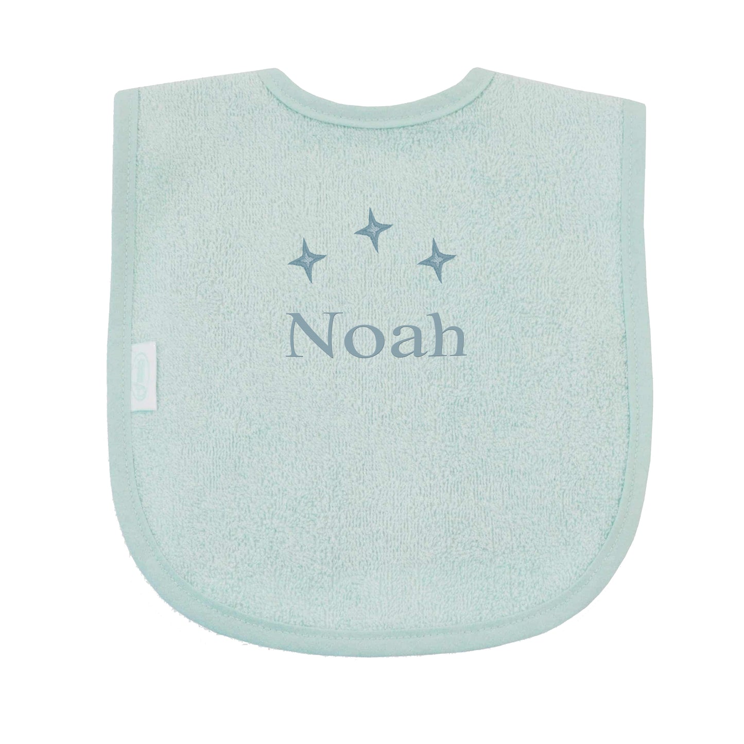 Slabbetje uni line - mint  - met EIGEN naam