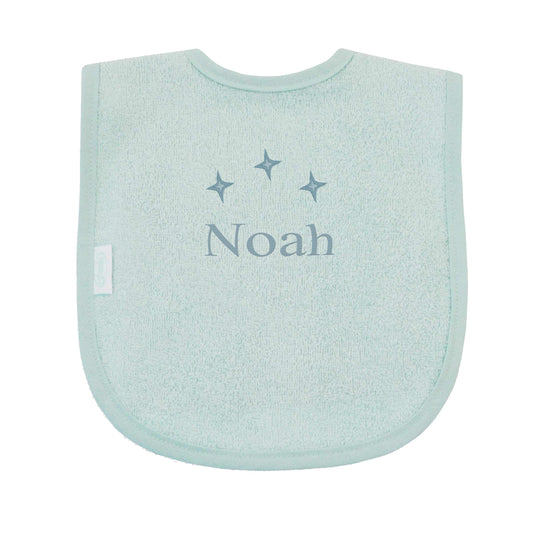 Slabbetje uni line - mint  - met EIGEN naam