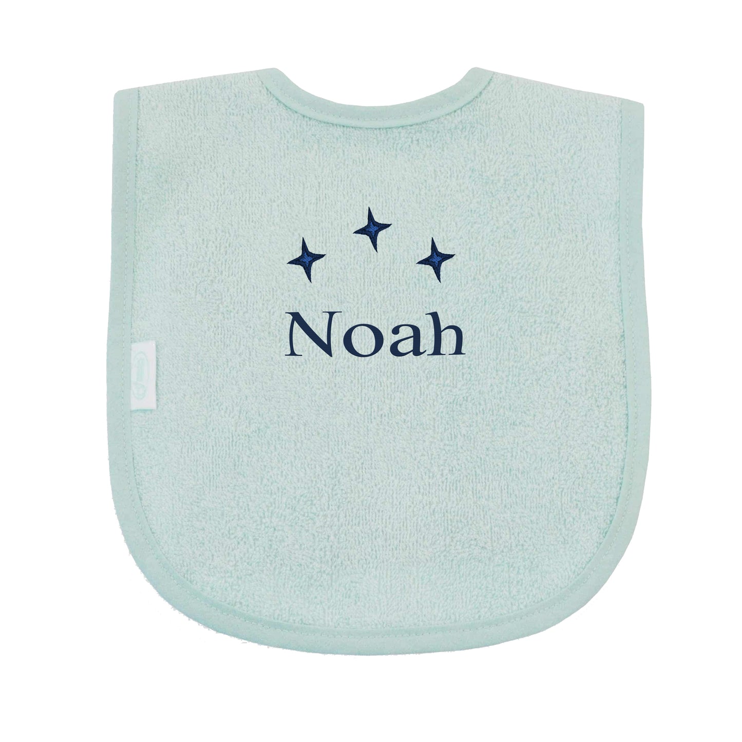 Slabbetje uni line - mint  - met EIGEN naam