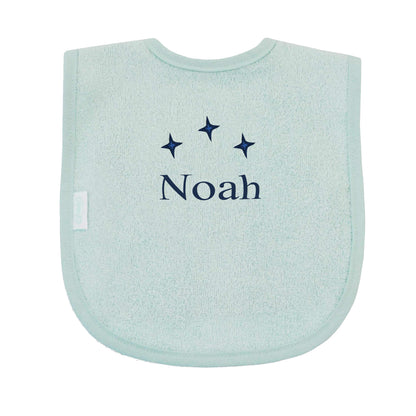 Slabbetje uni line - mint  - met EIGEN naam