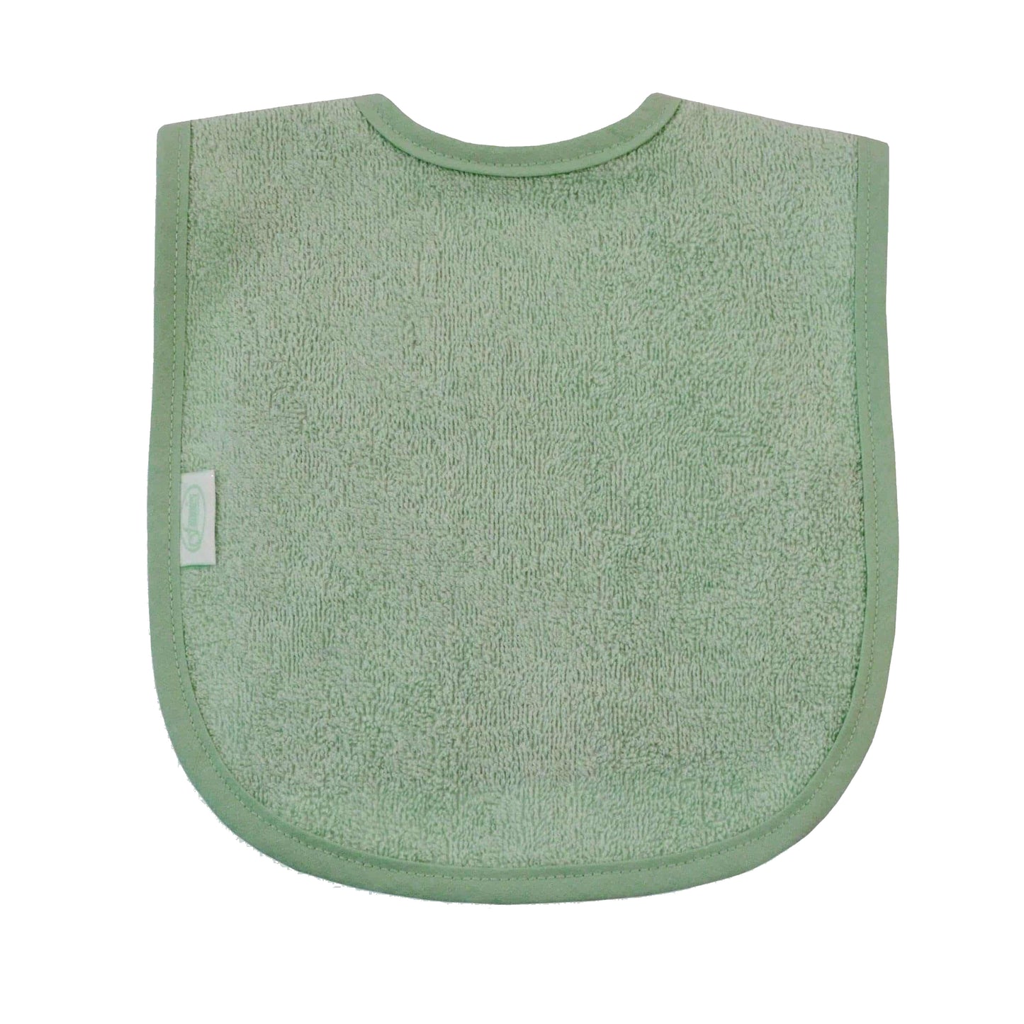 Slabbetje uni line - stone green  - met EIGEN naam