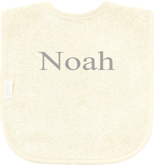 Slabbetje uni line - ecru - met EIGEN naam