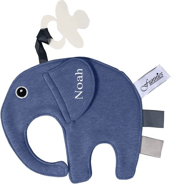 Tutpop Ollie de olifant met Naam – Gepersonaliseerd Borduurwerk