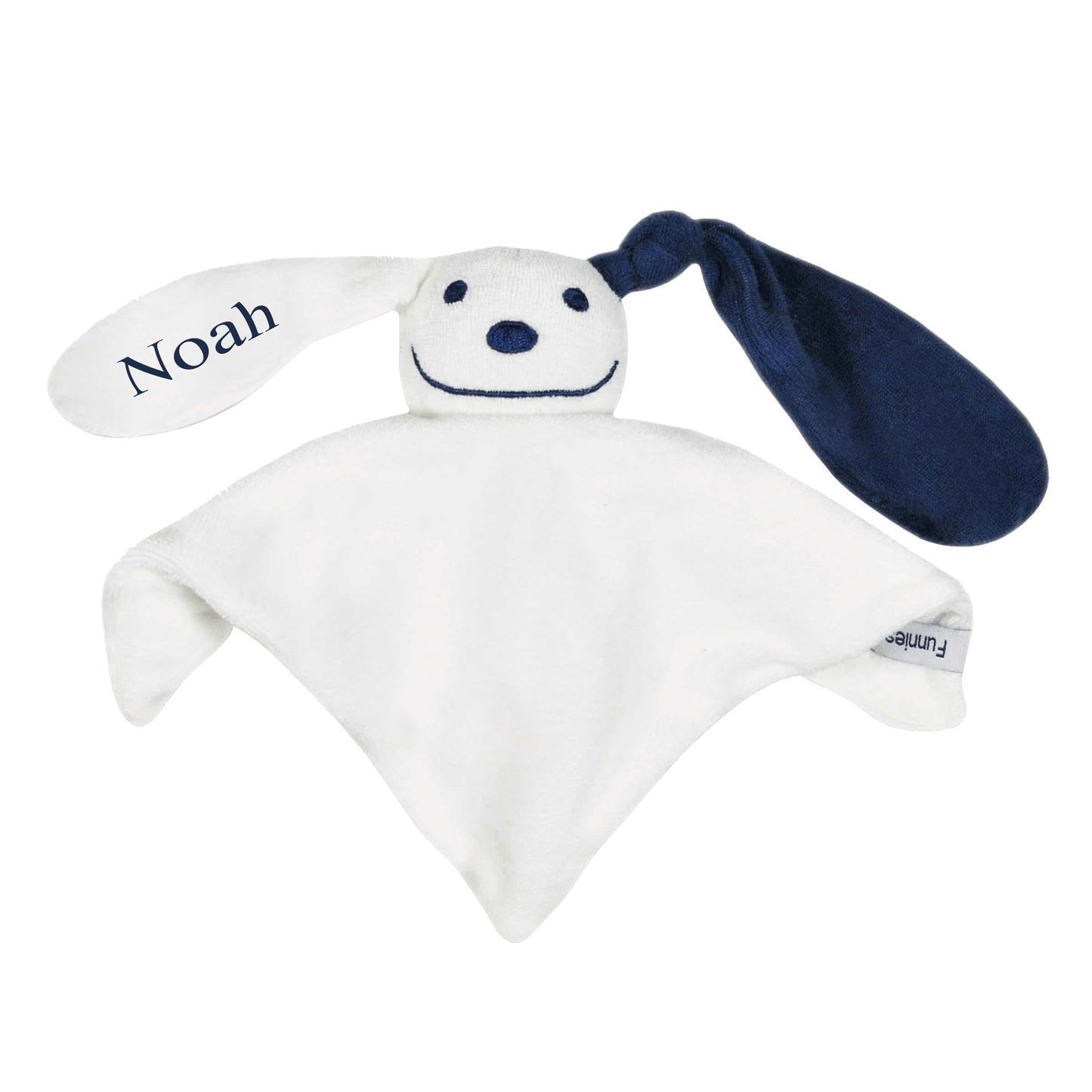 Tutpop wit met gekleurd oor - met EIGEN naam