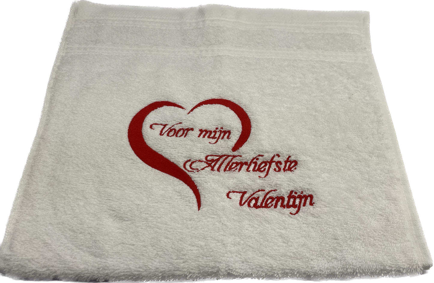 Valentijns handdoekjes - 2 gastendoekjes Valentijnsdag- cadeau- Bruiloft - Moederdag- Valentijn -gepersonaliseerd