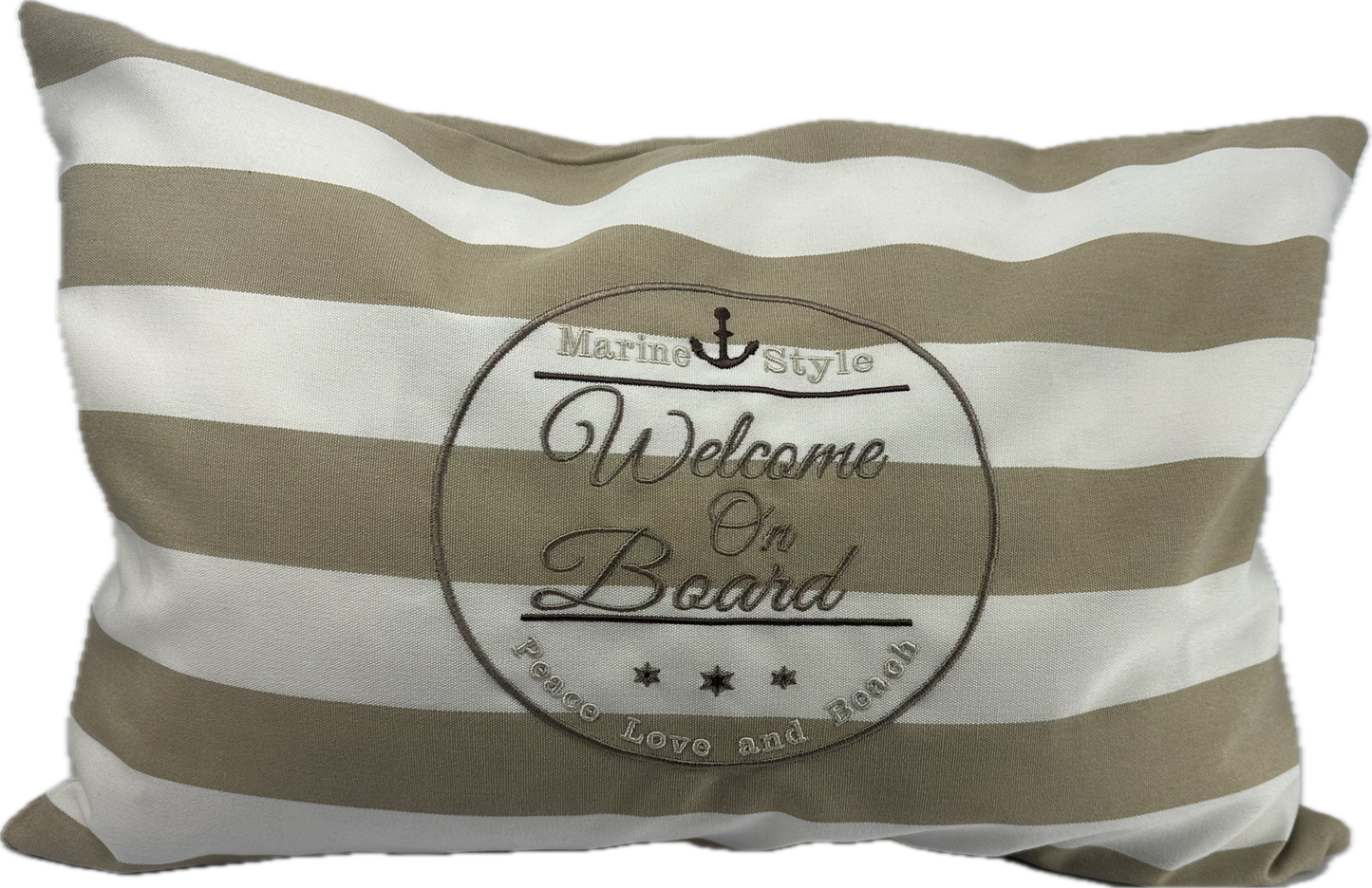 Bootkussen welcome on board - creme-beige | - Nautisch - marine - boot - boat